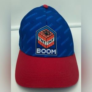 Kids Minecraft- TNT 🧨- Blue/Red Adjustable Hat